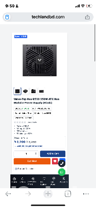 Value-Top Neo Q550 550W ATX Non Modular Power Supply (Black)